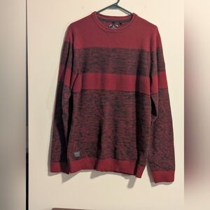 Vintage Point Zero Gray And Rust Colour Sweater  Y2K Size Large Rolled Collar.